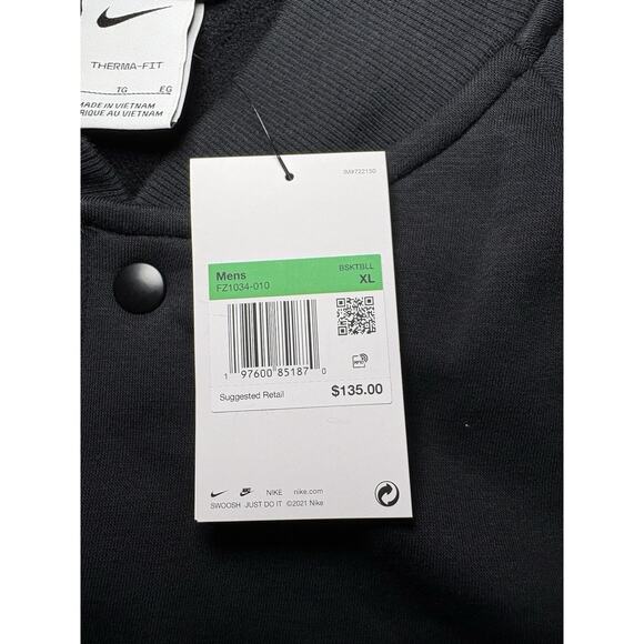 Nike LeBron Standard Issue Therma-FIT Full Snap Jacket Black Men’s XL FZ1034-010 - Picture 8 of 8